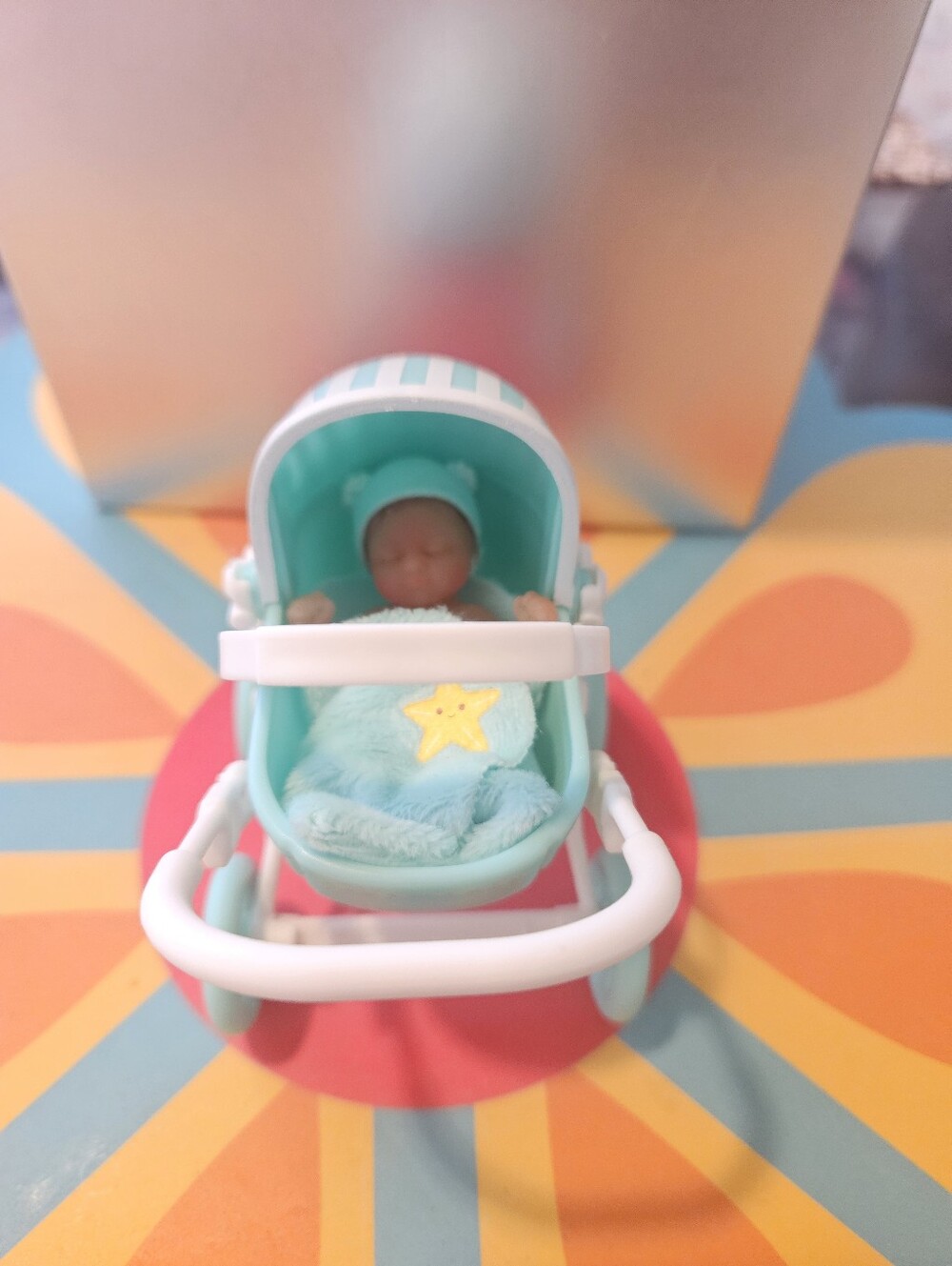 Zuru Mini Baby Doll with stroller and mint blanket. - Picture 6 of 7